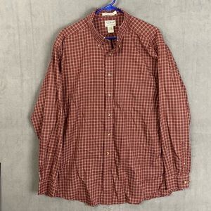 L.L. Bean Mens XL Plaid Long Sleeve Button Down Shirt Lot of 2 *flaw